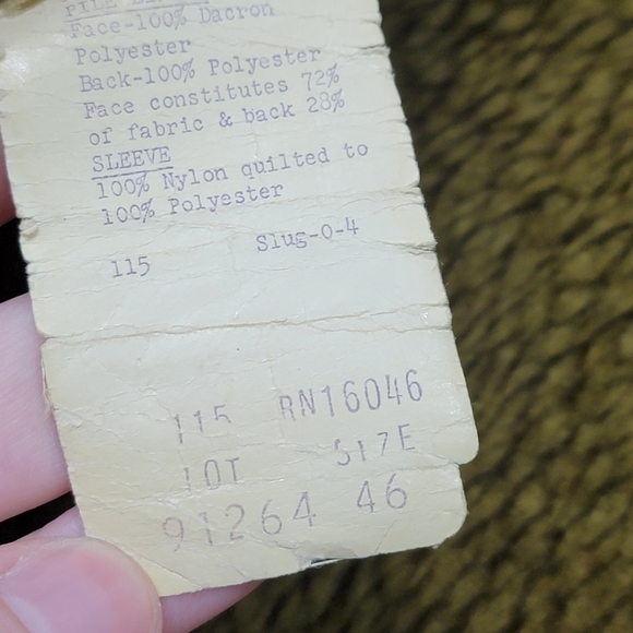 Vintage Oakbrook Sportswear Split Pea Green Long Coat With Fur Lining - Picture 16 of 16